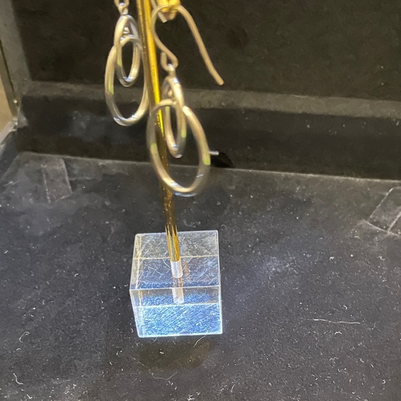 18kt White Gold Over Sterling Silver earrings - Picture 2 of 3